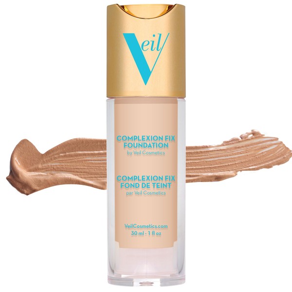 Veil Cosmetics Complexion Fix Liquid Foundation – Buildable Coverage –