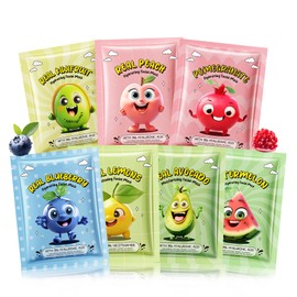 LZXLUKGIR 7 Pack Kids Face Masks Spa,Fruit Face Masks Skincare for Kids,Moisturize Facial Mask for Women Skin Care,Christmas Birthday Gifts for Teen Girls,Suitable for All Skin Types