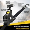 BCJCLTS Retractable Ratchet Straps,1" x 10' Heavy Duty Ratchet Straps