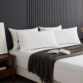 APSMILE Shredded Memory Foam Pillows King Size Set of 2, Adjustable Luxury Cooling Pillows for Neck Pain, Hotel Firm Bed Pillows for Sleeping, Essentials for Side/Back Sleeper (18"x34", White)