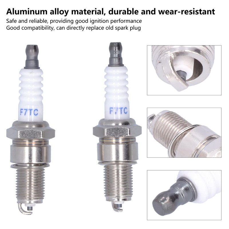 Akozon 2 x Spark Plug, Aluminium Alloy Spark Plug Replacement