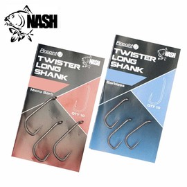 Nash Pinpoint Twister Long Shank Micro Barbed Qty 10 (Size 7)