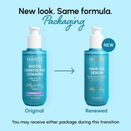 MAREE Hair Oil for Frizzy Hair with Keratin, Biotin and Vitamins - Hair Serum