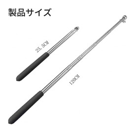 Set of 2 Indicators Telescopic Pole Telescopic Pole Flagpole Telescopic Flag Pole with Mounting Clip Outdoor Flag Pole Hand Flag Pole Teacher Education Pointer Tour Guide Banner Lightweight Portable Telescopic Pole Telescopic Stick for Flags 120cm