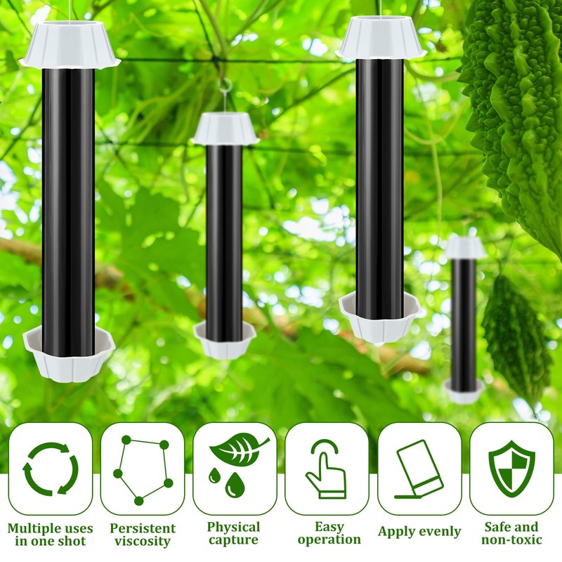 Qualirey Fly Traps for Indoor Outdoor Hanging Fruit Fly Stick