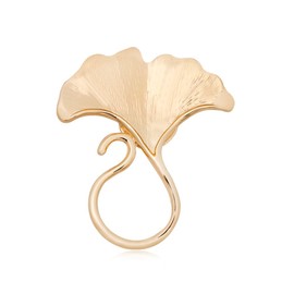 NOUMANDA Gold Plated Ginkgo Biloba Magnetic Eyeglass Holder Nature Jewelry Magnetic Brooch