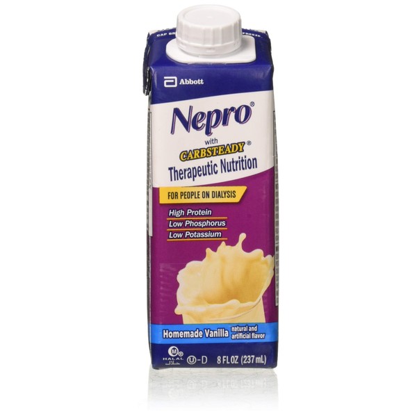 Abbott Nutrition Nepro With Carb Steady, Homemade Vanilla, 8 Ounce Institutional Carton - 1 Each, 8 Fluid Ounce