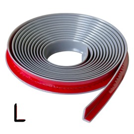 Protalwell Rubber Edge Trim, L Shaped, Small Size, Peel and Stick, 10FT, Gray