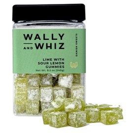 Wally & Whiz Danish Gummy Candy Lime with Sour Lemon Vegan Gummy Candy, Gluten-Free Gummies 8.5 Ounce