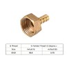 sourcing map Brass Hose Barb Fitting Connector, 8mm Barb G1/2