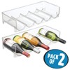 mDesign Plastic Free-Standing Water Bottle and Wine Rack Storage Organizer