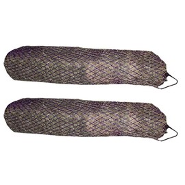 Paris Tack Set of 2 90" Giant Hay Bale Nets with 2" Holes, Fits 1.5 Bales of Hay (90", Dark Purple)