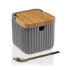 VERSA Grey Sugar Bowl with Spoon