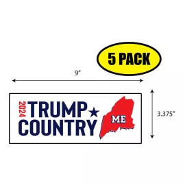 Tampa Printing 5 PACK 3.37"x 9" TRUMP COUNTRY MAINE Sticker Decal Gift MAGA Trump BS0099