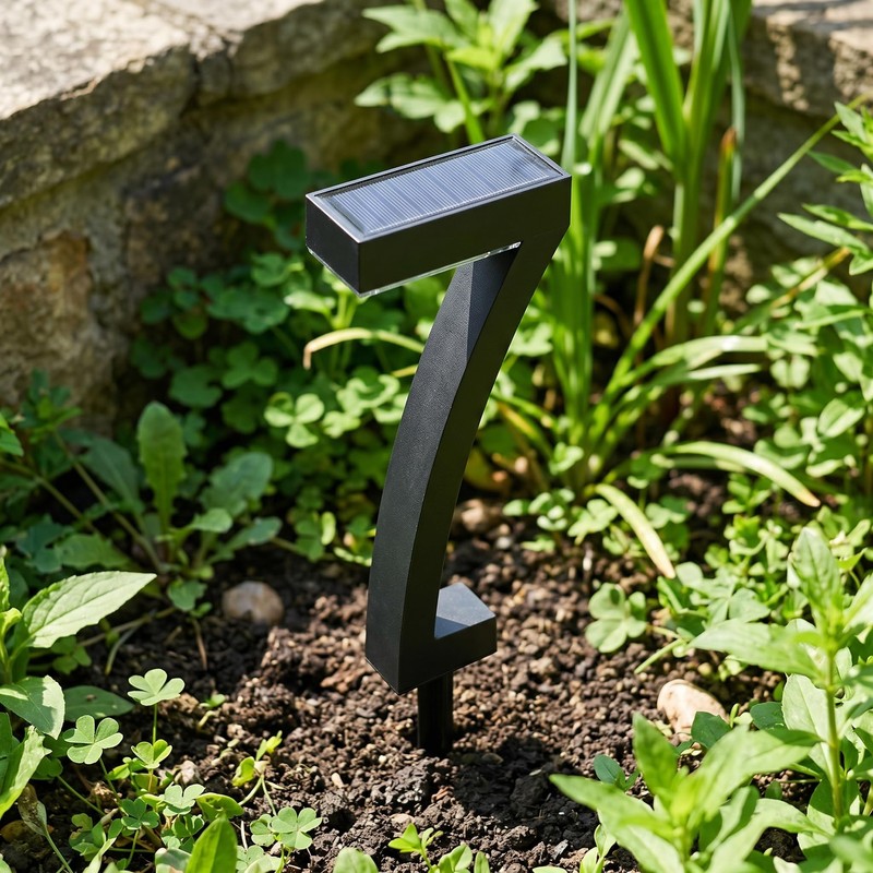 Ousam Led Solar Lawn Lights 7-Shaped Solar Walkway Light Outdoor