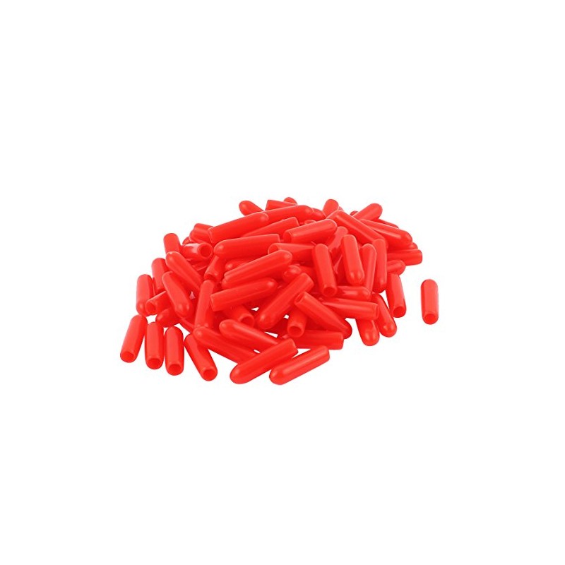 uxcell a16053100ux0047 100Pcs 3mm Inner Dia Vinyl End Cap Wire