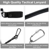 KUHAWL Tactical Lanyard, 2 Elastic Spiral Cable Carabiner Elastic Lanyard