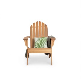Wooden Outdoor Lounge Chair Teak Rustic Design Ergonomic Garden Chair for Yard and Patiocolor: Gray1