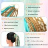 Elastic Dread Ponytail, 22 Inch Boho Braided Dreadlock Hair Extension