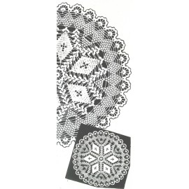 ANNE CABOT 5221 Vintage A. Cabot CROSS & CROWN DOILY Pattern to Crochet (Reproduction) 22"