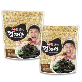 Kwangcheonkim Seasoned Seaweed Flakes Snacks – 2 Packs x 60 Gram Premium Natural Roasted Laver Sushi Nori Resealable Bag김 のり 海苔 紫菜