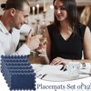 Gandeer Linen Placemats Set of 12 Scalloped Placemat 13 X19