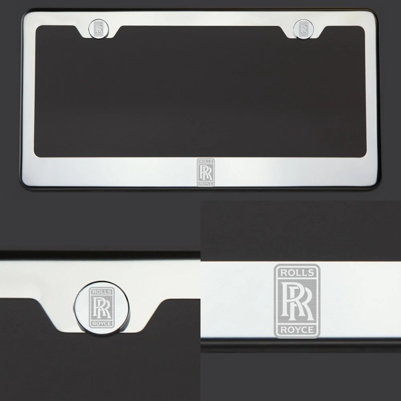 KA Mirror Chrome Rolls Royce Logo Laser Etched Stainless Steel
