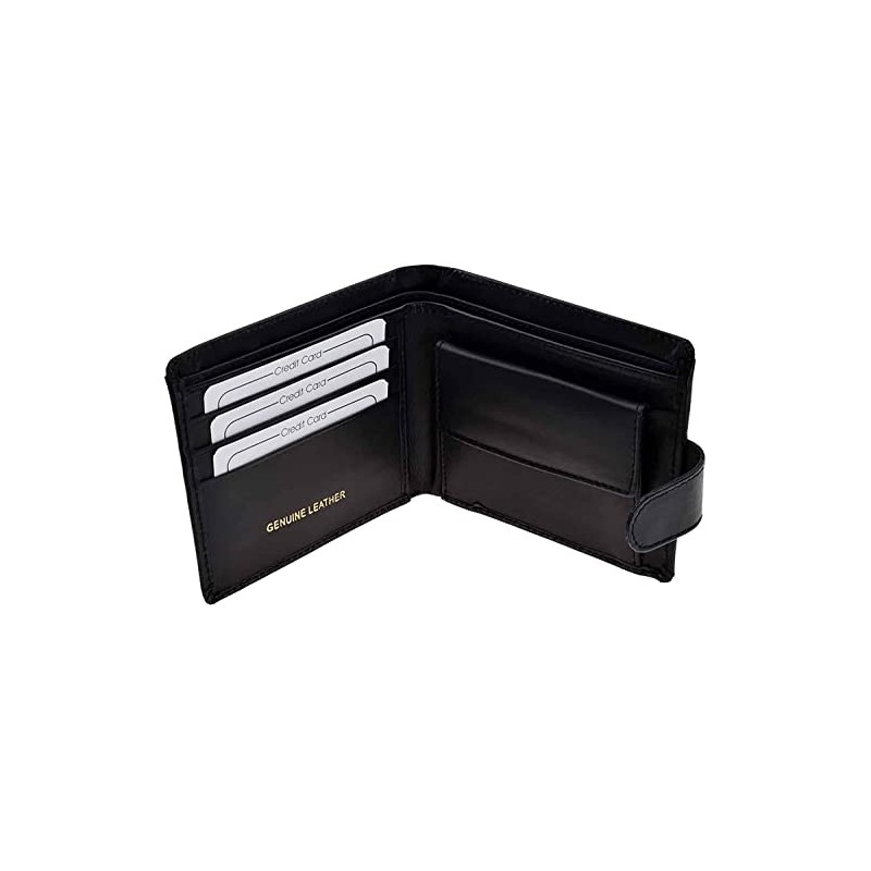 Genuine Black Leather Wallet with a Canadian Canada Maple Leaf