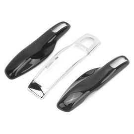3 Fundas para Llaves Remotas, Fydun Funda Protectora Protección Completa para 911/ Macan (Concha Horneada Negra + Plateada)