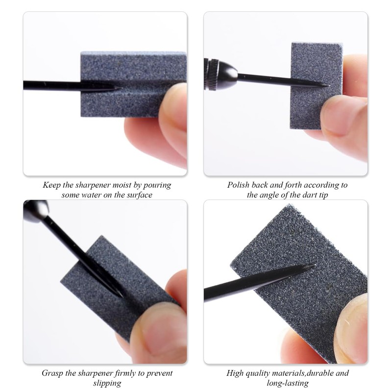 CVDYWDJIE 6-Piece Dart Sharpening Stone, Mini Sharpener, Creative and Interesting