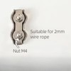 Wire Rope Clip,Cable Clamp,M3 Stainless Steel Duplex 2-Post Wire Rope