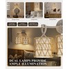 HYMELA N12-3 Two-Lights Boho Rattan Wall Sconce - Vanity Lights