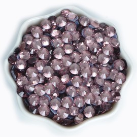 2880 Pieces SS16 Lt. Amethyst Hotfix Rhinestones Flatback Round Crystal Glass Rhinestones Gems for Crafts Nail Face Art Clothes Shoes Bags DIY
