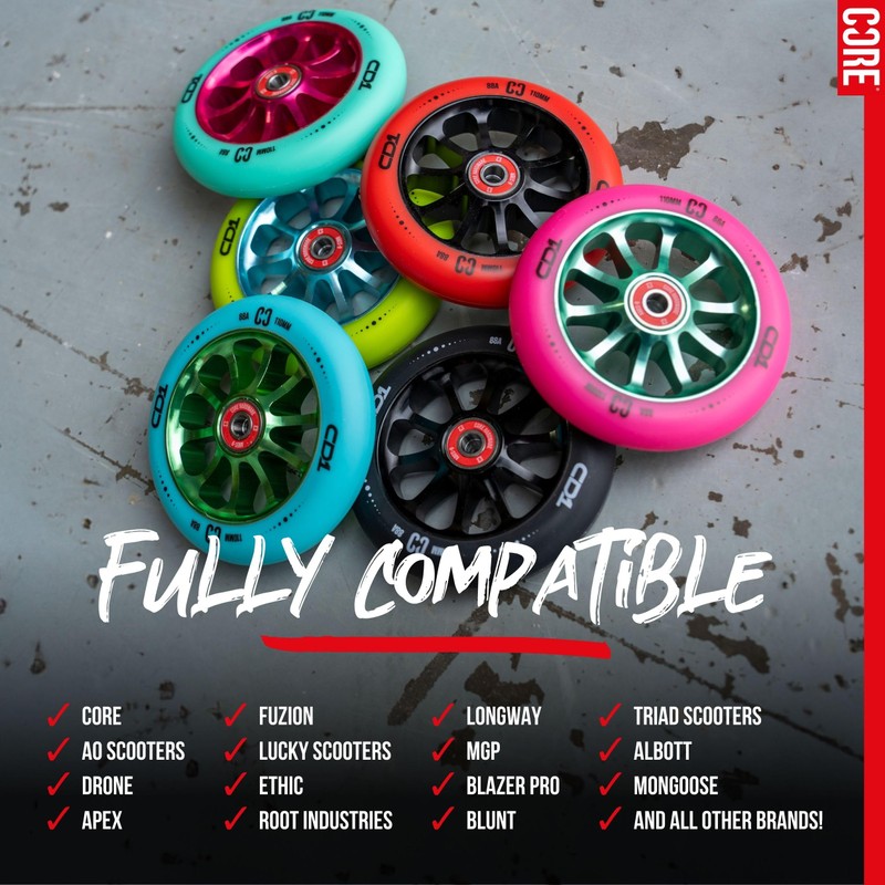 CORE CD1 Spoked Stunt Scooter Wheel 110mm ABEC 9 Bearings