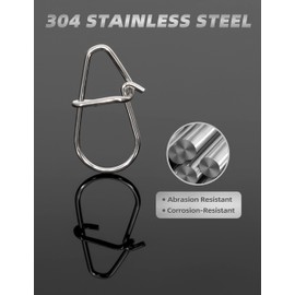 BLUEWING Fishing Duo Lock Snap 25pcs Small Snap for Saltwater Freshwater Fast Change Snaps Light Tackle Lures Connector, 44lbs