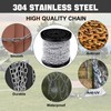 100 ft 1/12" Stainless Steel Hanging Chain Metal Chain Link