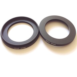 2pcs Size 52mm To 37mm Step-Down Rings Screws Adapter Diameter Connect-or Switch 52-37mm Video Digital Camera Lens Connect 52-37 Filter Circle Film Picture Photo View Focus Parts Accessory
