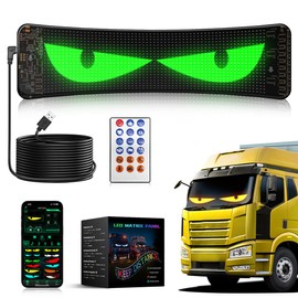 DJWFARR LED Eyes for Car Windshield, 13.78"×3.94" Devil Eyes Light, Flexible Programmable LED Display for Cars & Trucks, Custom Scrolling Screen for Lightride Eyes, Car Sign & Advertising