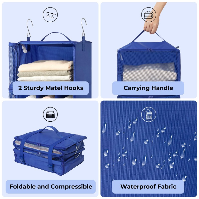 GRANNY SAYS Hanging Packing Cubes for Travel, Large Portable Hanging