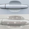 8 Pcs Silver Rhinestone Car Stickers, Bling Car Accessories -