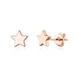 Philip Jones Rose Gold Plated Star Stud Earrings