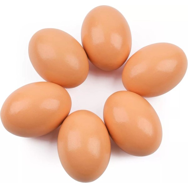 Fake Nest Eggs Wooden Brown Easter Eggs for Craft Get