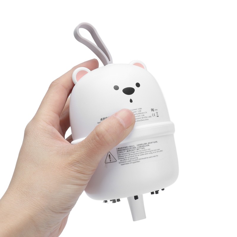 Mini Desktop Dust Collector USB Charging Mini Portable Bear Kids