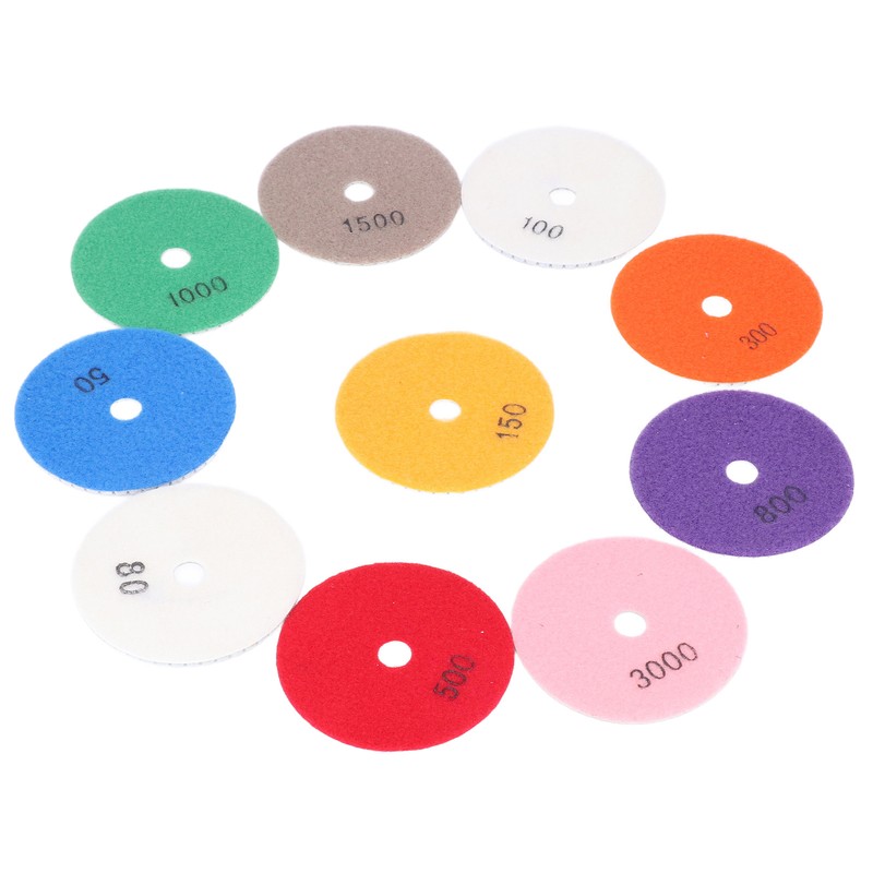 11Pcs/Set Diamond Polishing Pads Sanding Abrasive Disc with Backer Pad