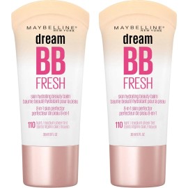 Maybelline New York Pack of 2 - Maybelline Dream BB Fresh 110 Light / Medium Sheer Tint with SPF 30