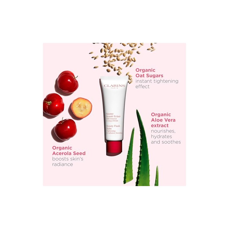 Clarins Beauty Flash Balm 3-In-1 Hydrating 10-Minute Face Mask, Make-Up