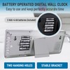 TXL Atomic Clock with Backlight, 14.2" Digital Wall Clock, Battery