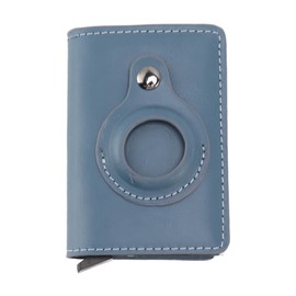 ID Credit Card Holder Wallet Bank Card Clip Wallet Money Clip Wallet with Slot for IOS Locator Blue