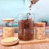 Datttcc Glass Storage Containers with Lids,Glass Jars with Bamboo Lids,