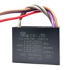 2Pcs C61 5 Wire 250VAC Ceiling Fan Capacitor C61 4.5uF+5uF+6uF